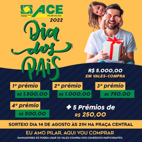 Promoção do Dia dos Pais tem R$ 5 mil em vales-compra